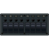 Blue Sea Systems Blue Sea 8371 Water Resistant Panel - 8 Position - Black - Horizontal Mount