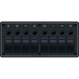 Blue Sea 8371 Water Resistant Panel - 8 Position - Black - Horizontal Mount [8371]