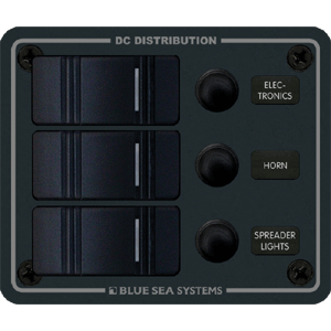 Blue Sea Systems Blue Sea 8374 Water Resistant 3 Position - Black - Vertical Mount Panel