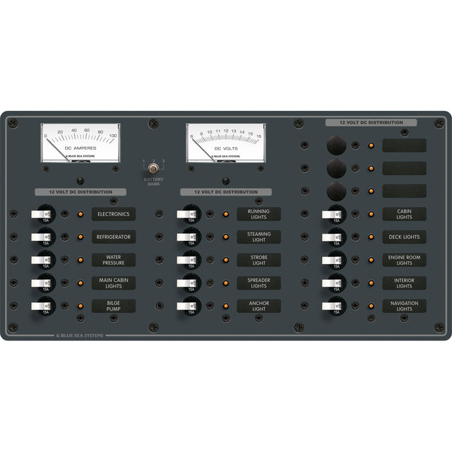Blue Sea Systems Blue Sea 8378 DC 18 Position Panel - White