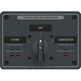 Blue Sea Systems Blue Sea 8386 AC Rotary Switch Panel 30 Ampere 2 Positon + OFF, 4 Pole
