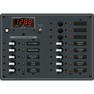 Blue Sea Systems Blue Sea 8403 DC Panel 13 Position w/ Multimeter
