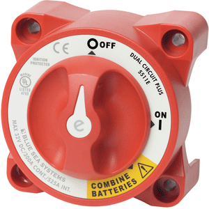 Blue Sea Systems Blue Sea 5511e e-Series Dual Circuit Plus Battery Switch