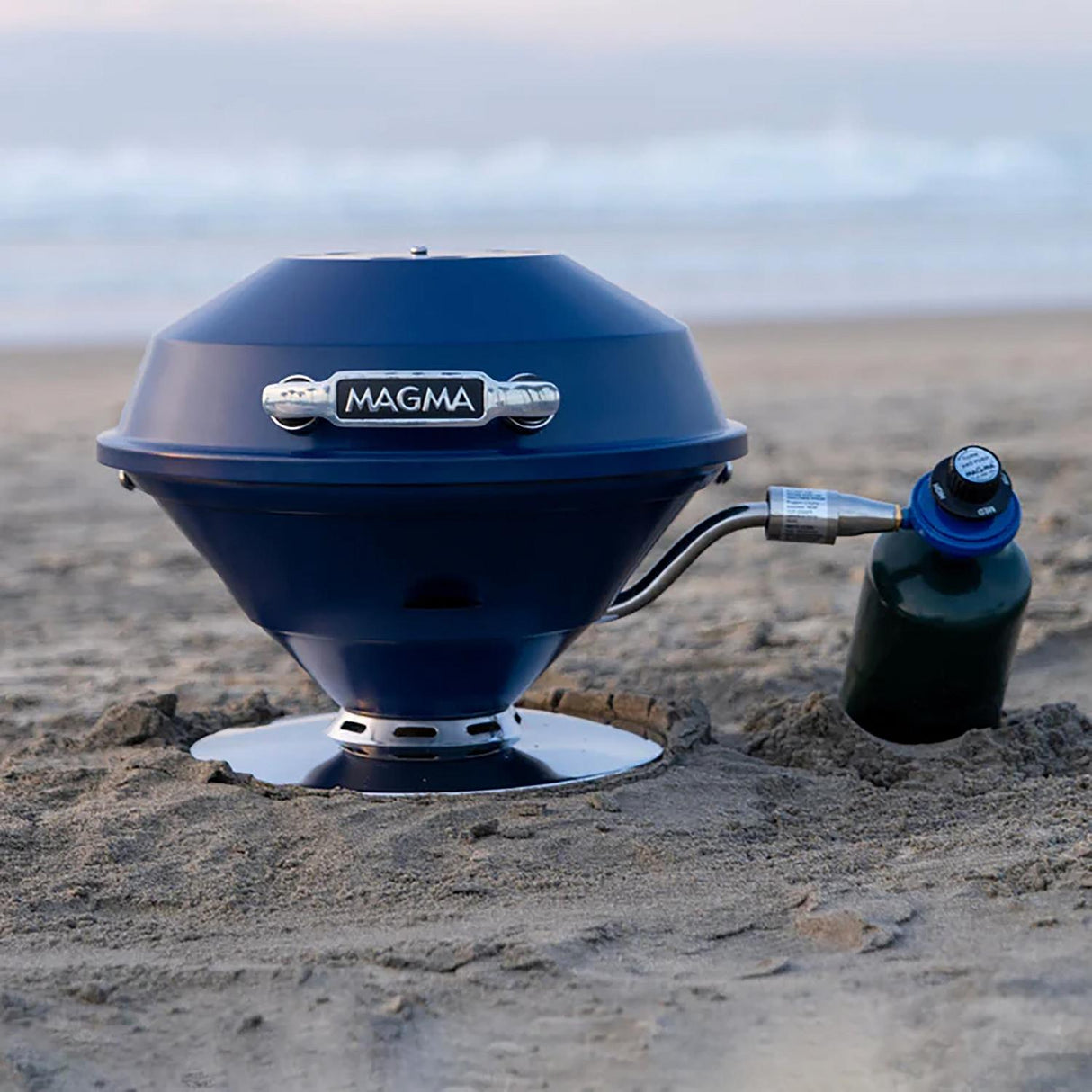 Magma C10105MB Midnight Blue Beach Fire Gas Grill, Propane, 8.5 lb. , 133 Sq. in. - image 1