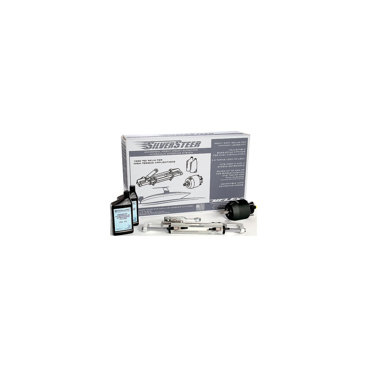 Uflex SilverSteer 2.0 High-Performance Front Mount Outboard Hydraulic Steering System - 1500PSI FM V2 [SILVERSTEER2.0B] - official Uflex product image 2