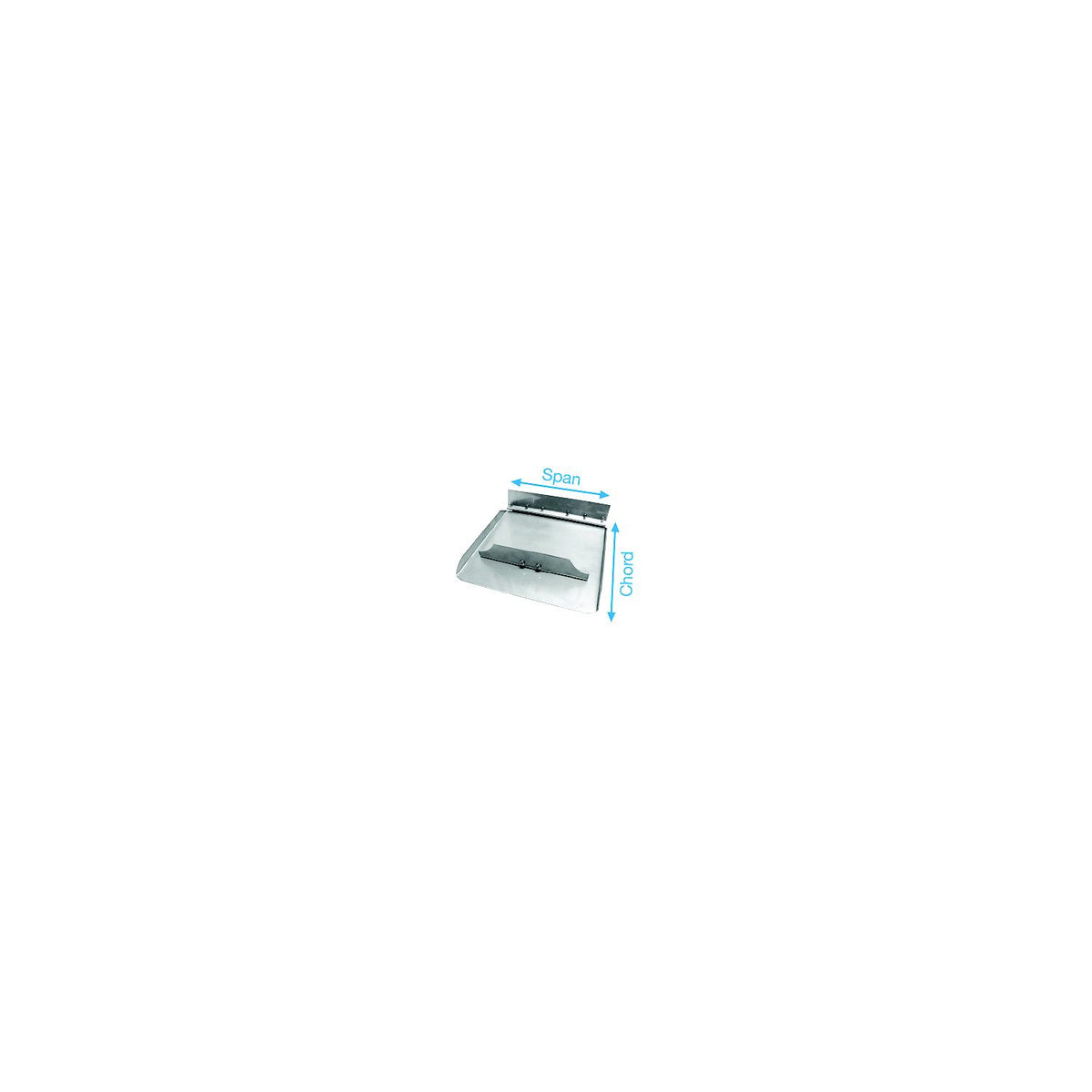 Bennett 18 x 12 Standard Trim Plane Assembly [TPA1812] - official Bennett Marine product image 2