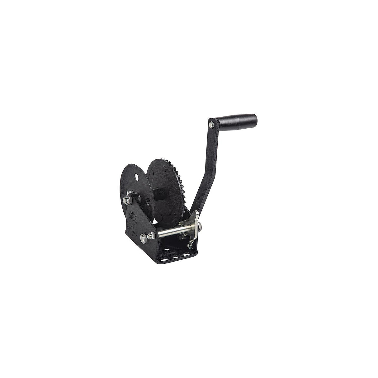 Fulton 142026 Single Speed 900 lb Max Load Trailer Winch, Glossy Black - 142026