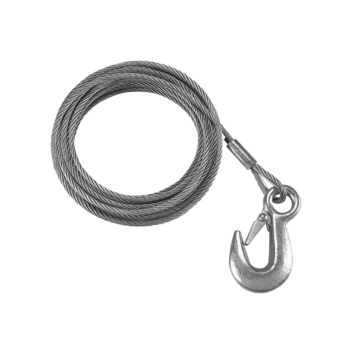 Fulton Performance Fulton WC325 0100 3/16" x 25' Winch Cable & Hook Assembly with 4,200 lb Break Strength - WC325 0100