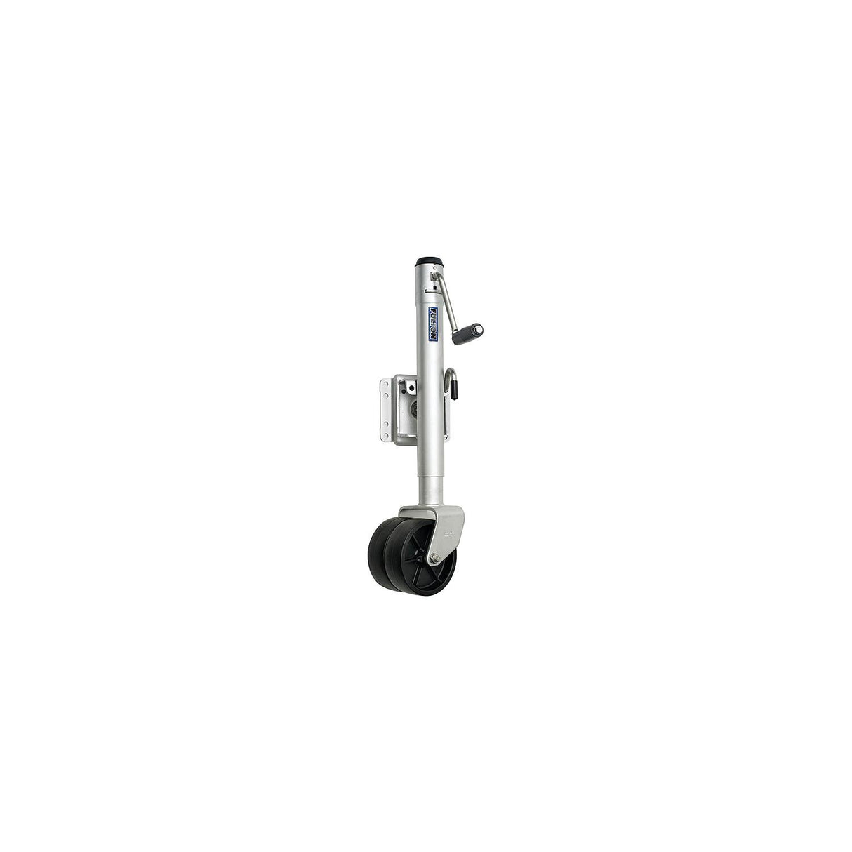 Fulton Performance Fulton XPD15L0101 1,500 lb Max Load Heavy Duty Dual Wheel Bolt On Swivel Jack, Z-Max 600 Silver - XPD15L0101
