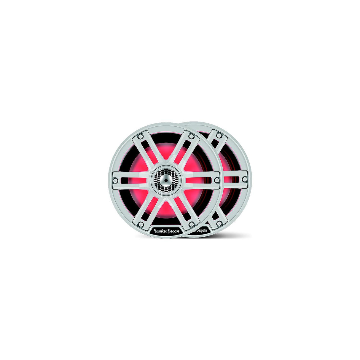 Rockford Fosgate M265 Color Optixâ¢ Marine 2-Way Speakers, 6.5" White / Stainless - M2-65