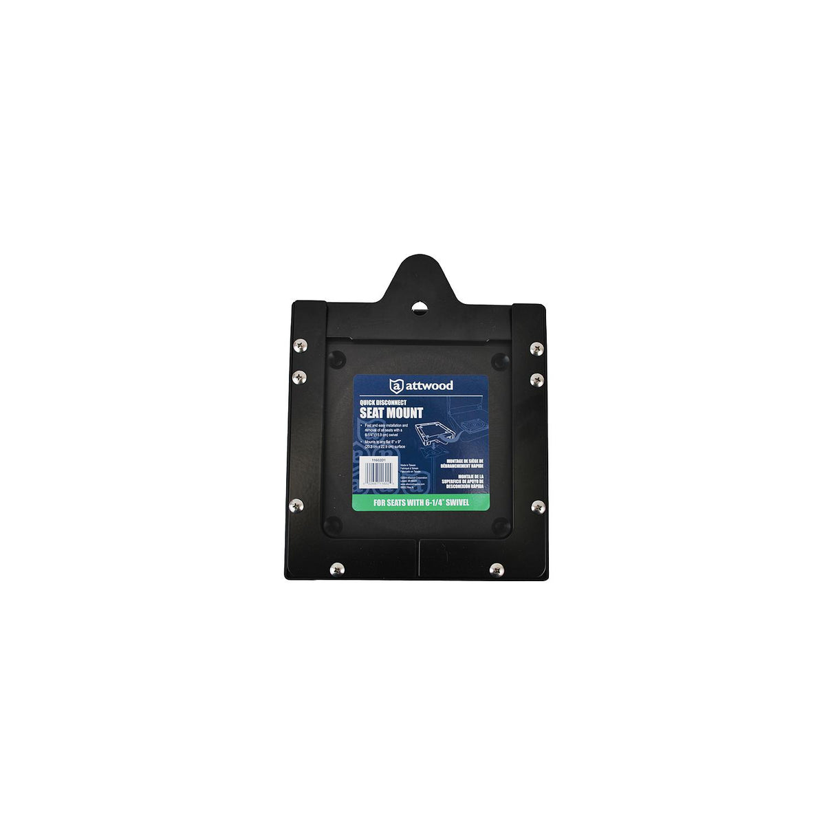 ATTWOOD Quick Disconnect Seat Mount 6-1/4" Swivel - 11602D1