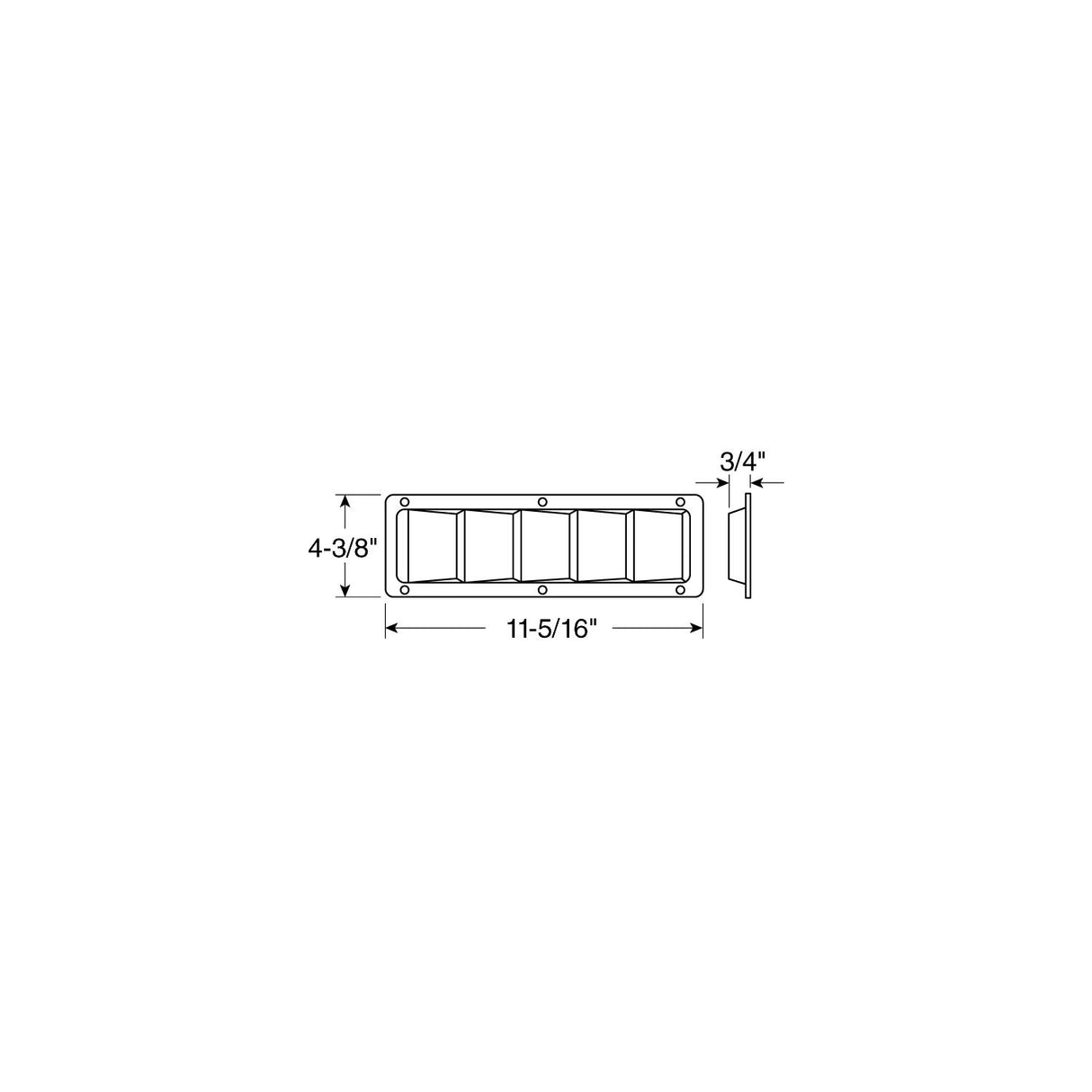 ATTWOOD 14885 Louver Vent Stainless Steel - 1488-5 - official Attwood product image 3