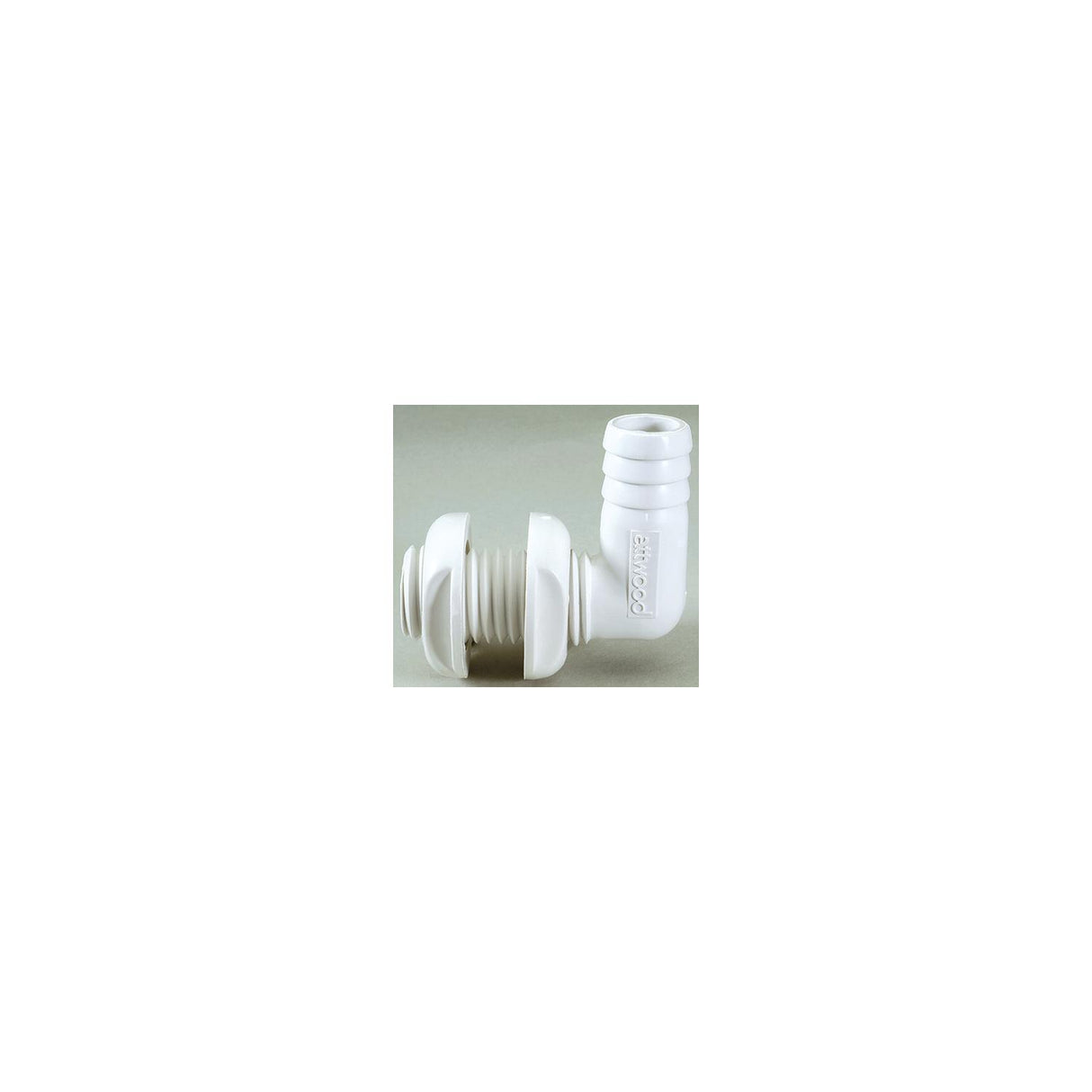 Attwood White Plastic 90 Degree Thru-Hull Connector - 3/4" Inner Diameter [3877-3] - official Attwood product image 2