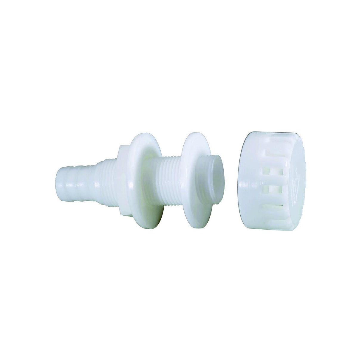 ATTWOOD 3/4" Acetal Thru Hull With Strainer, White - 3886-3