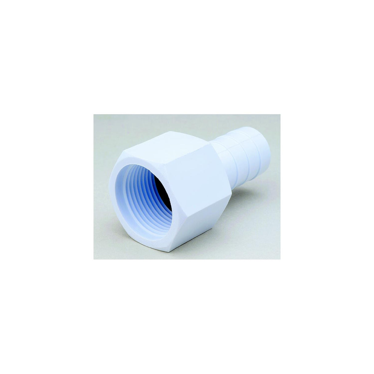 ATTWOOD Acetal Connector 3/4"-14 NPSM To 3/4" I.D. Hose Fitting, White - 3899-3