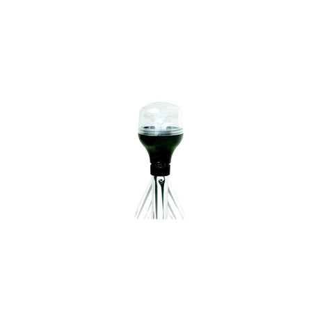 Attwood LightArmor Plug-In All-Around Light - 20" Aluminum Pole - Black Horizontal Composite Base w/Adapter [5550-PA20-7] - official Attwood product image 2