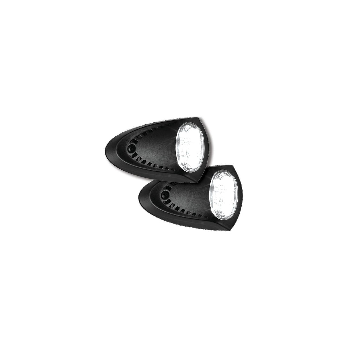 ATTWOOD 6523BK7 Black LED Docking Lights, 2.8" x 4.5" - 6523BK7