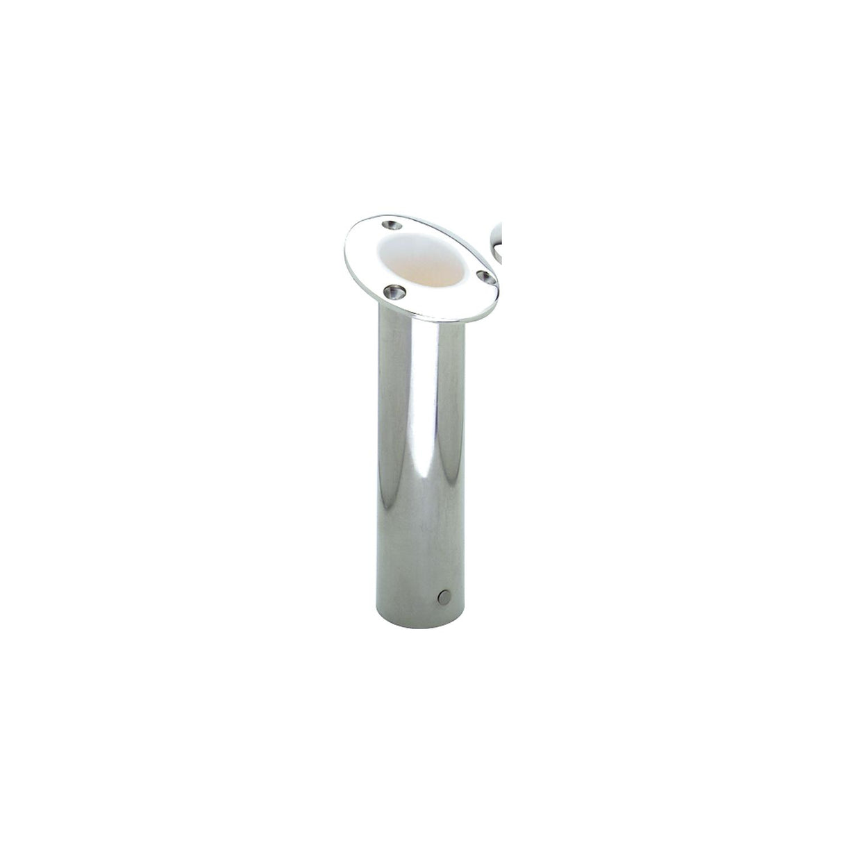 ATTWOOD 66363W7 Rod Holder Flush Mount Stainless Steel 15 Degree White Open End - 66363W7