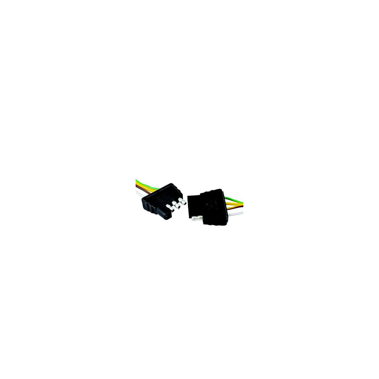 ATTWOOD Wiring Harness/Connector 4-Way Flat, 18" Plug and 48" Socket - 7663-5