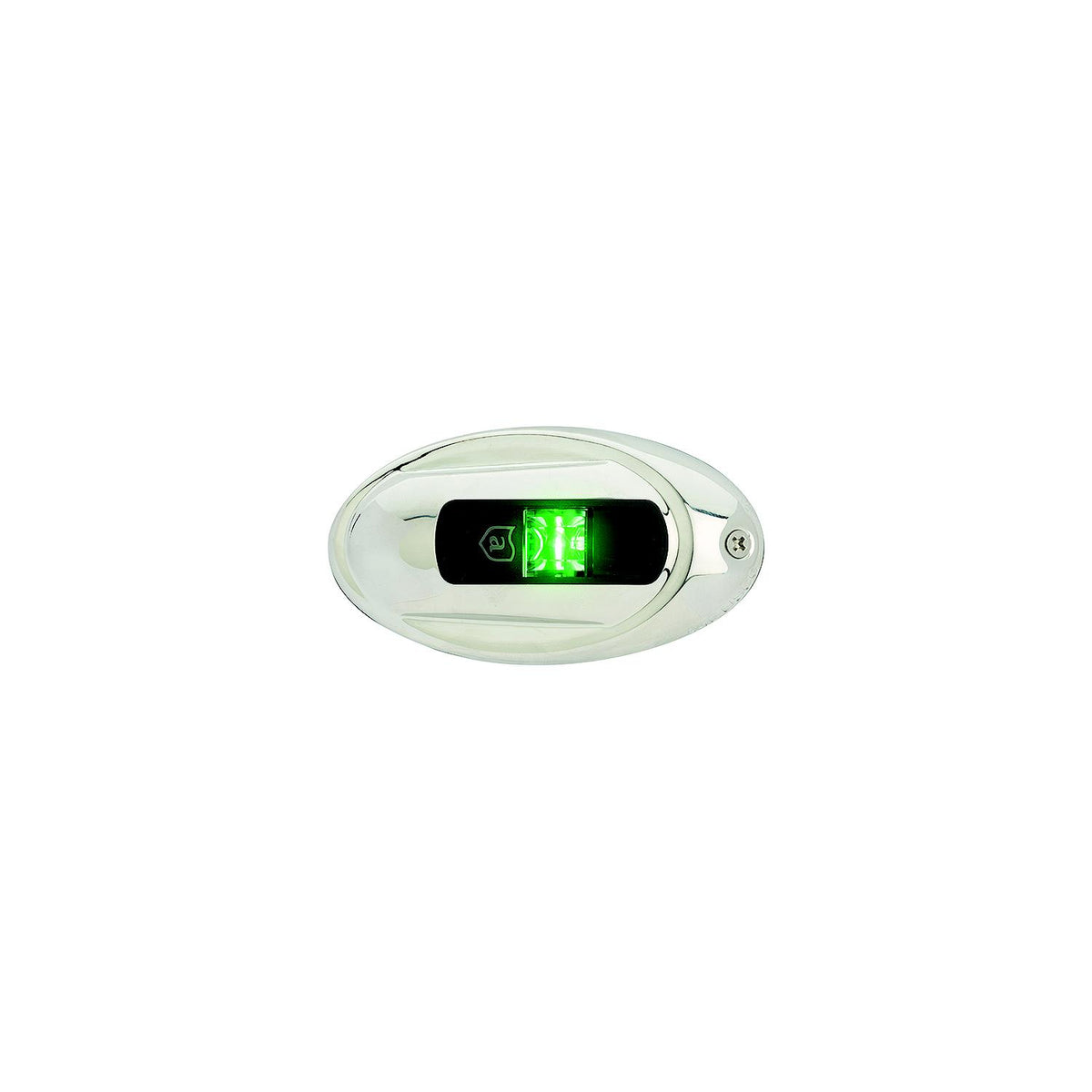 Attwood LightArmor Vertical Surface Mount Navigation Light - Oval - Starboard (green) - Stainless Steel - 2NM [NV4012SSG-7] - official Attwood product image 2