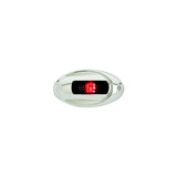 Attwood LightArmor Vertical Surface Mount Navigation Light - Oval - Port (red) - Stainless Steel - 2NM [NV4012SSR-7] - official Attwood product image 2