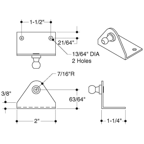 ATTWOOD 50 Ser S.S. Bracket Reverse Ball - SL50SSP3-7 - official Attwood product image 3
