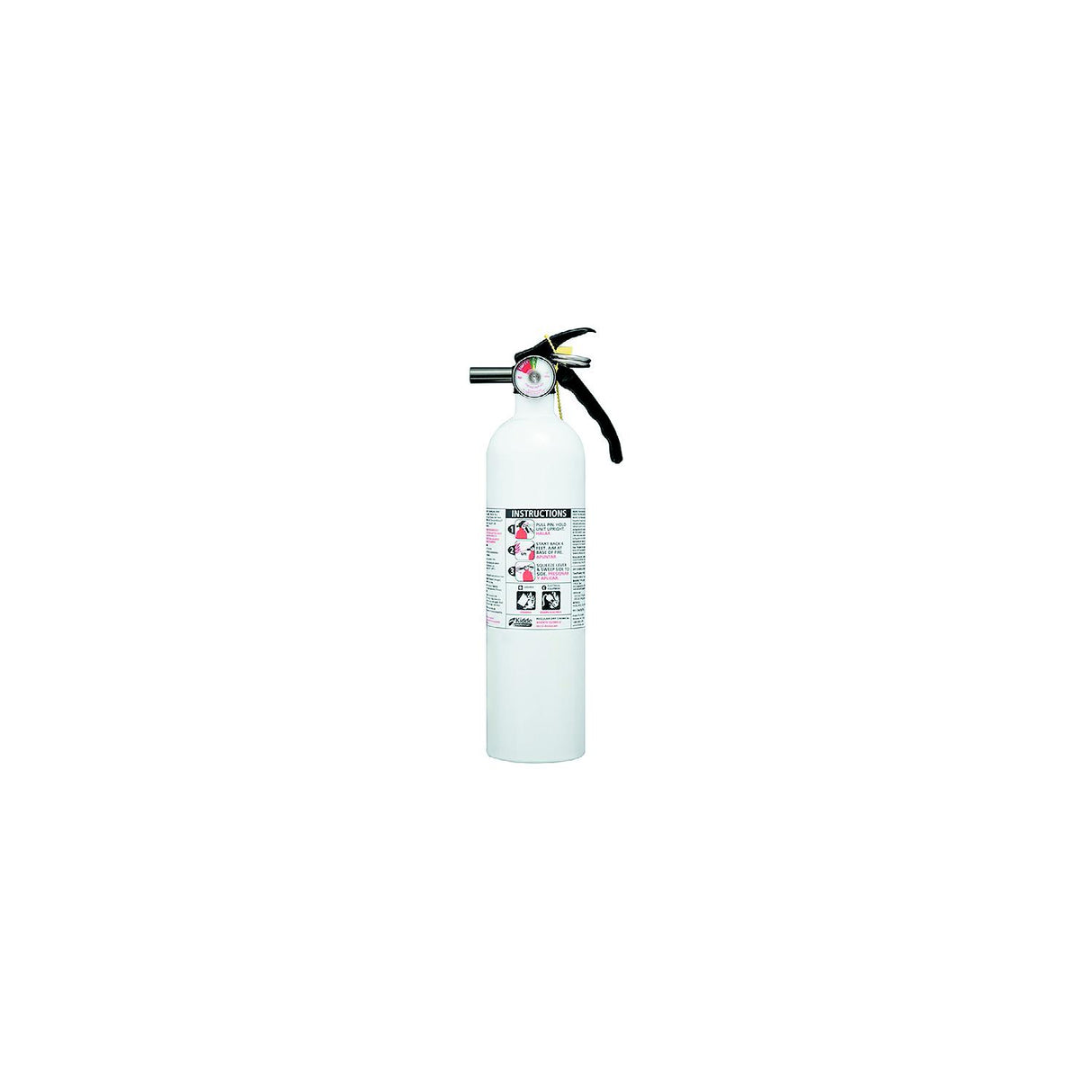 Kidde Safety Kidde 466628MTL Basic Fire Extinguisher, White 10 BC w/Gauge - 466628MTL