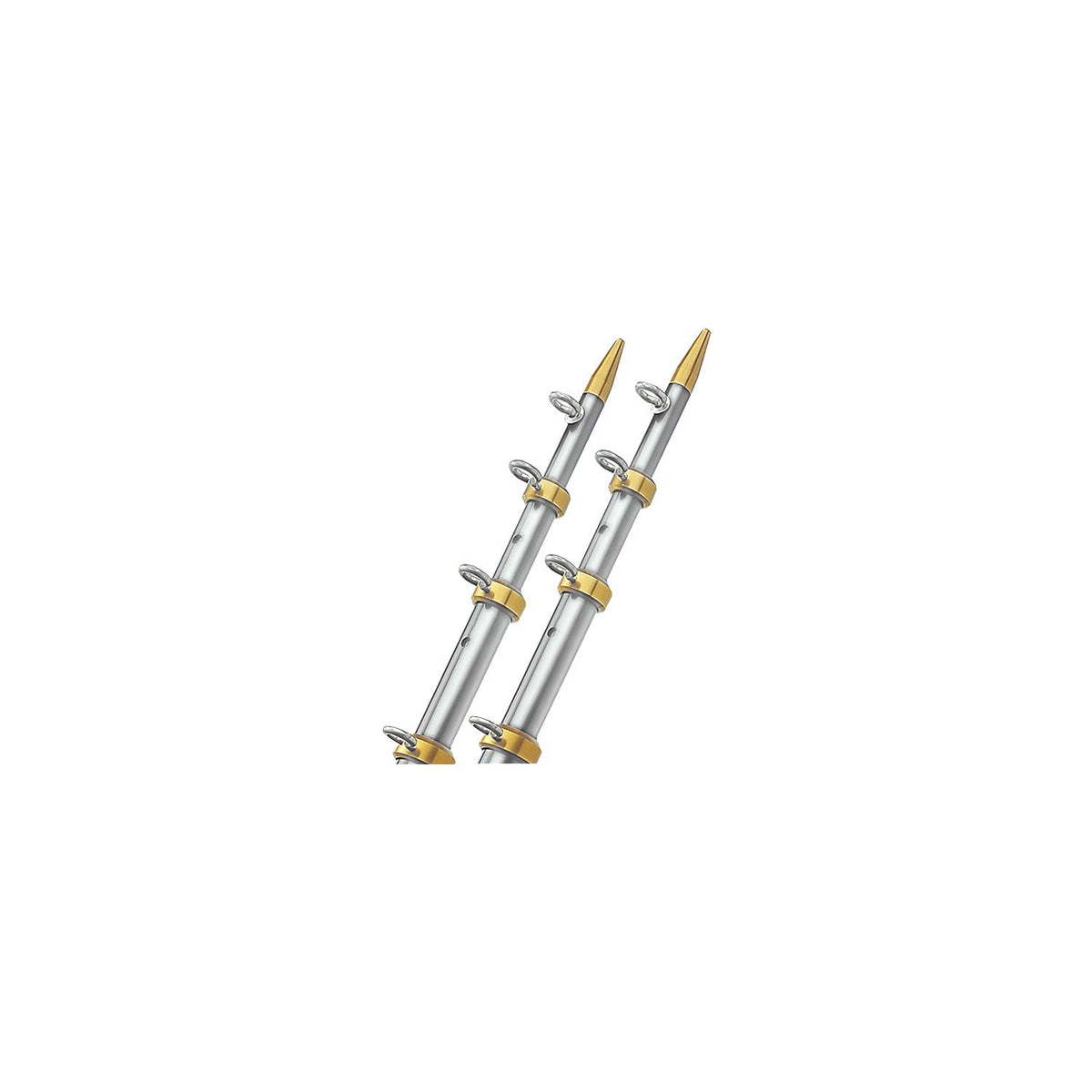 TACO 15' Silver/Silver Outrigger Poles - 1-1/8" Diameter [OT-0442VEL15] - official TACO Marine product image 2