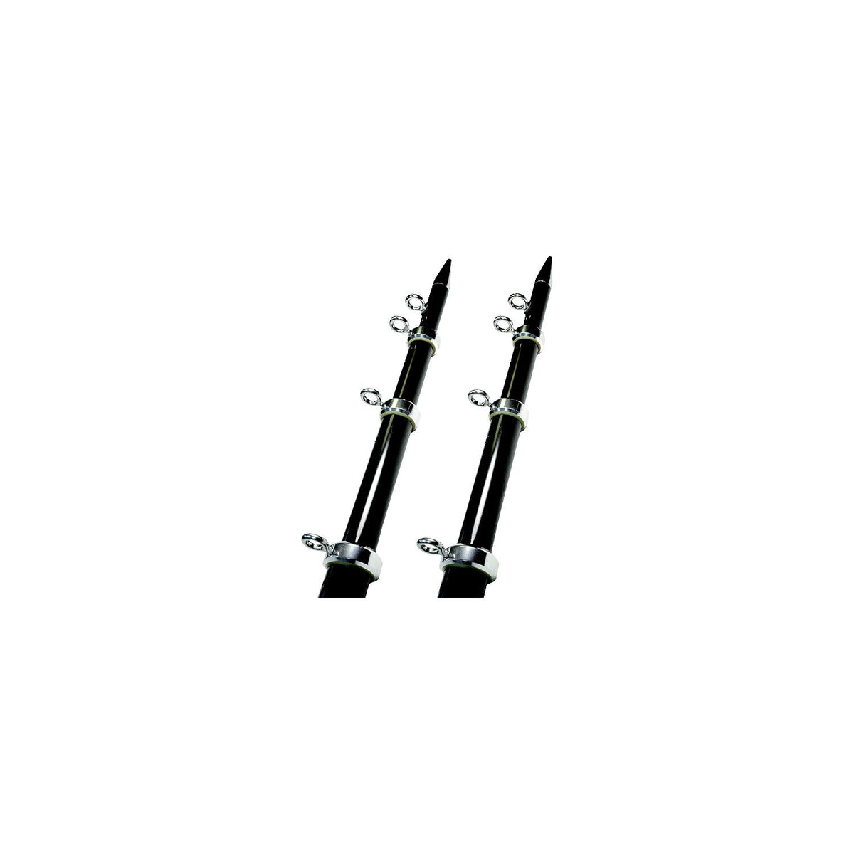 TACO 15' Black/Silver Outrigger Poles - 1-1/8" Diameter [OT-0442BKA15] - official TACO Marine product image 2