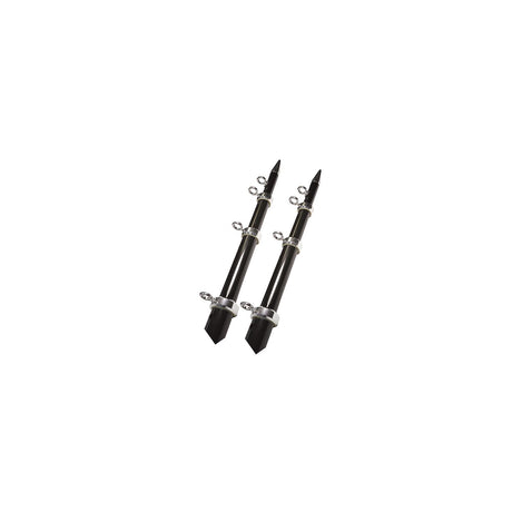 TACO 15' Telescopic Outrigger Poles HD 1-1/2" - Black/Silver [OT-0542BKA15-HD] - official TACO Marine product image 3