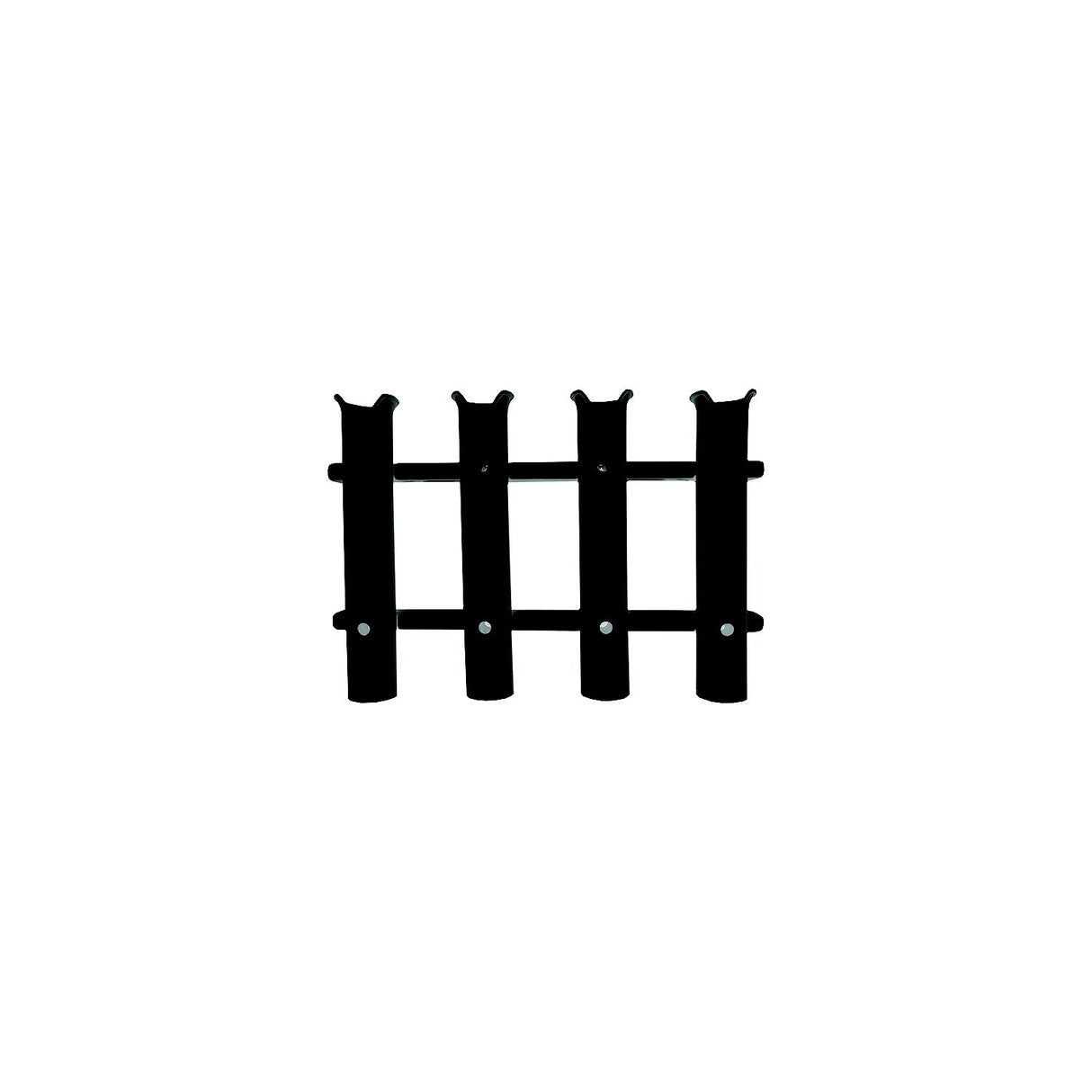 Taco Metals Polyethylene 4-Rod Rack, Black - P03-064B