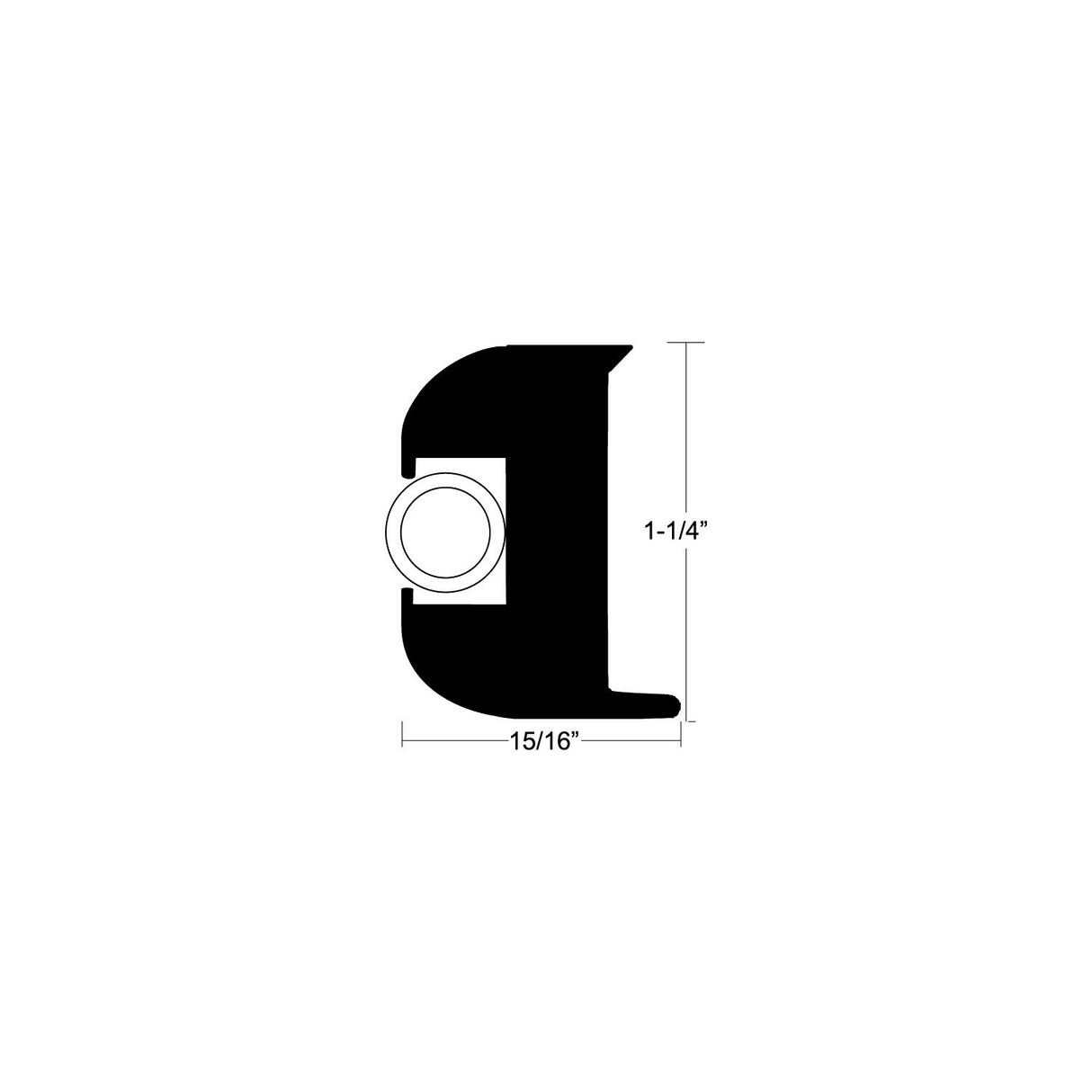 Taco Metals Flex Vinyl Rub Rail Kit 50' White - V11-3447WWK50-2