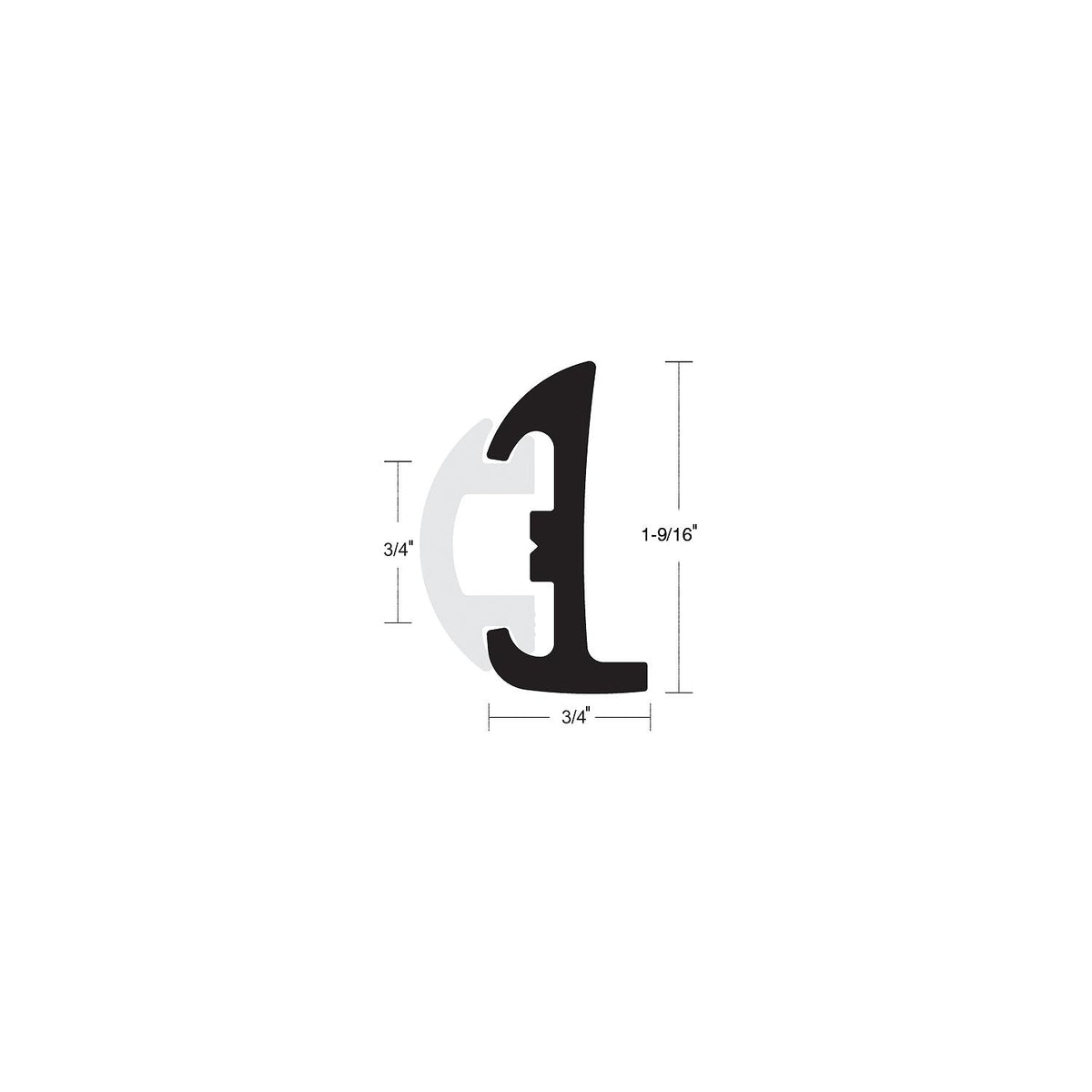 TACO Semi-Rigid Rub Rail Kit - Black w/Black Insert - 50' [V11-9795BBK50D-2] - official TACO Marine product image 2