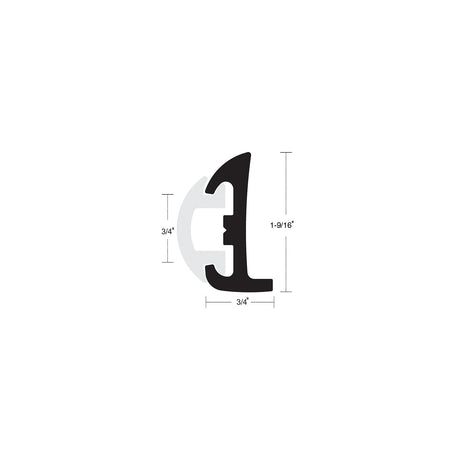 TACO Semi-Rigid Rub Rail Kit - Black w/Black Insert - 50' [V11-9795BBK50D-2] - official TACO Marine product image 2