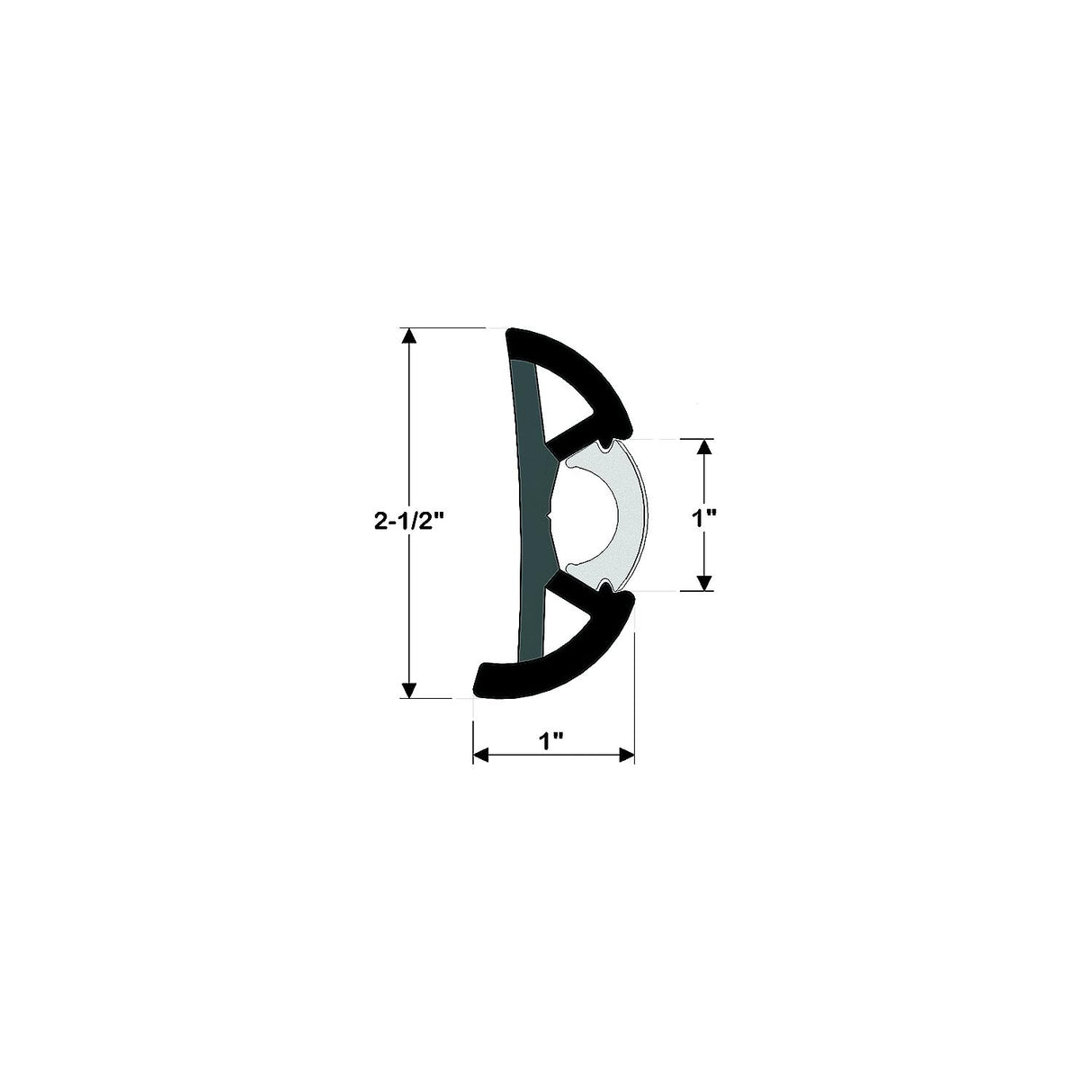 Taco Metals Taco V119970BKA1001 Suproflex Rub Rail Moulding Only, Large, 100', Black - V11-9970BKA100-1 - official TACO Marine product image 3