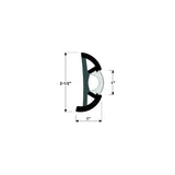 Taco Metals Taco V119970BKA1001 Suproflex Rub Rail Moulding Only, Large, 100', Black - V11-9970BKA100-1 - official TACO Marine product image 3