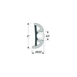 TACO SuproFlex Rub Rail Kit - Black w/Flex Chrome Insert - 2"H x 29/32"W x 60'L [V11-9990BBK60-2] - official TACO Marine product image 2