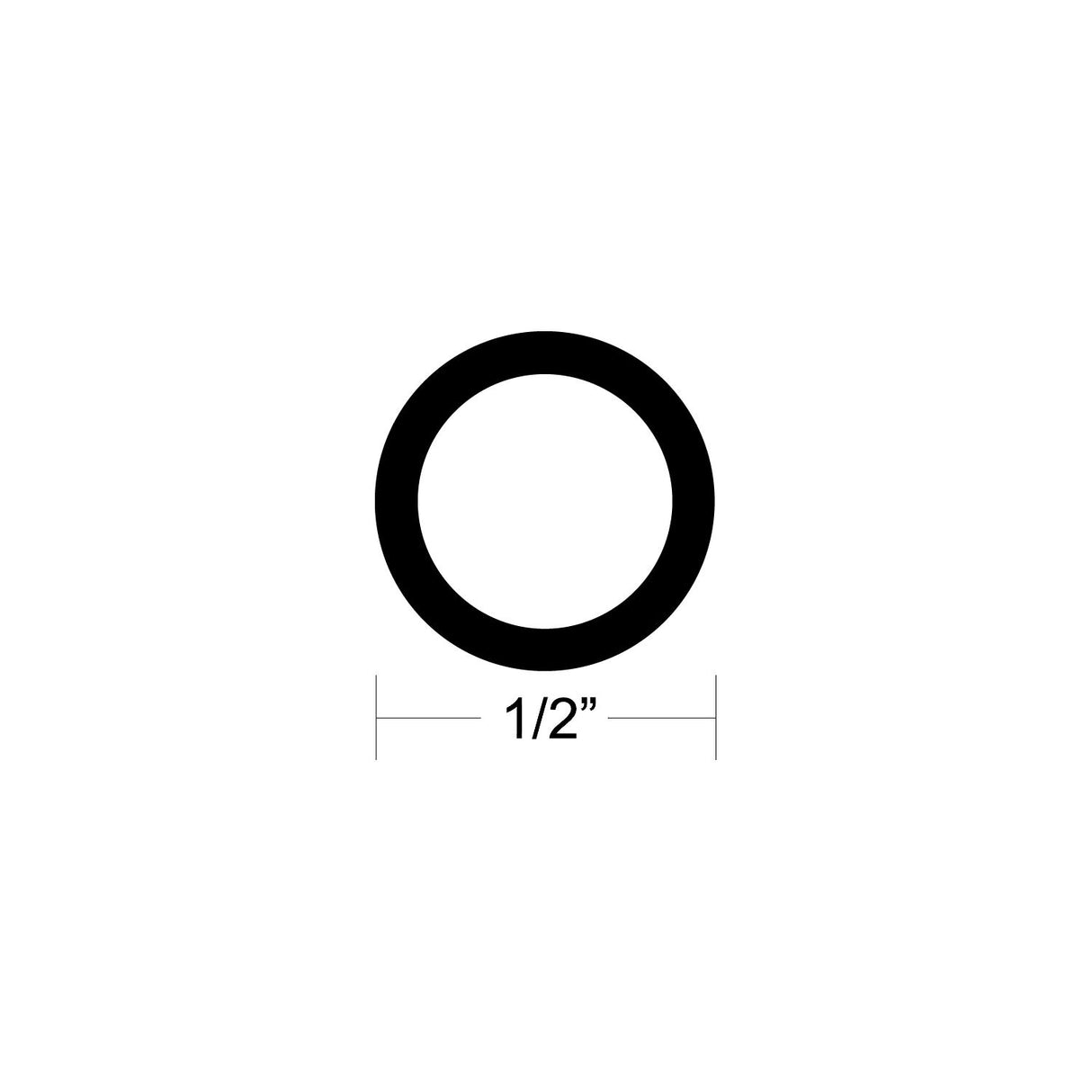 TACO 1/2" Tube Style Flexible Vinyl Insert - 50' - Black [V12-0003BKA50-1] - official TACO Marine product image 2