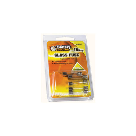 Wirthco Battery Doctor AGC Glass Fuse, 15A, 5/Pk - 24615 - official Wirthco product image 3