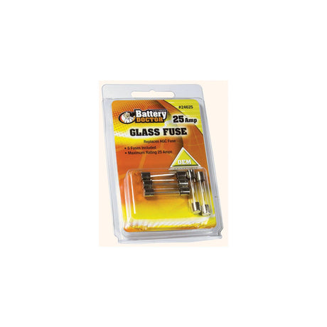 Wirthco Battery Doctor AGC Glass Fuse, 25A, 5/Pk - 24625 - official Wirthco product image 3