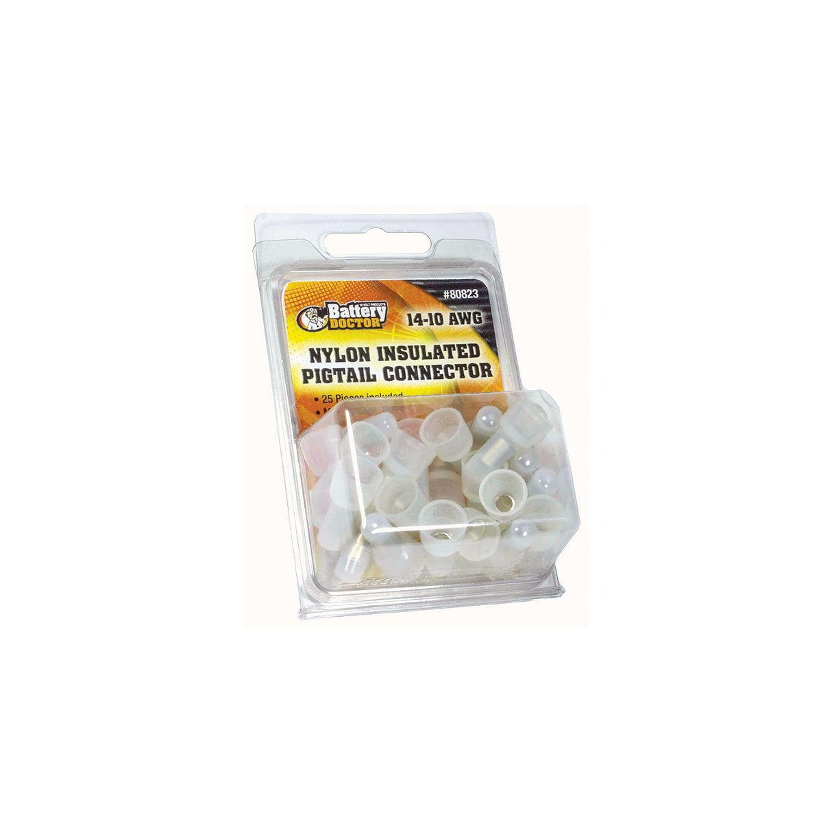 Wirthco Battery Doctor High Temperature Nylon Insulated Pigtail Connector, 12-10 AWG, 25/Pk. - 80823