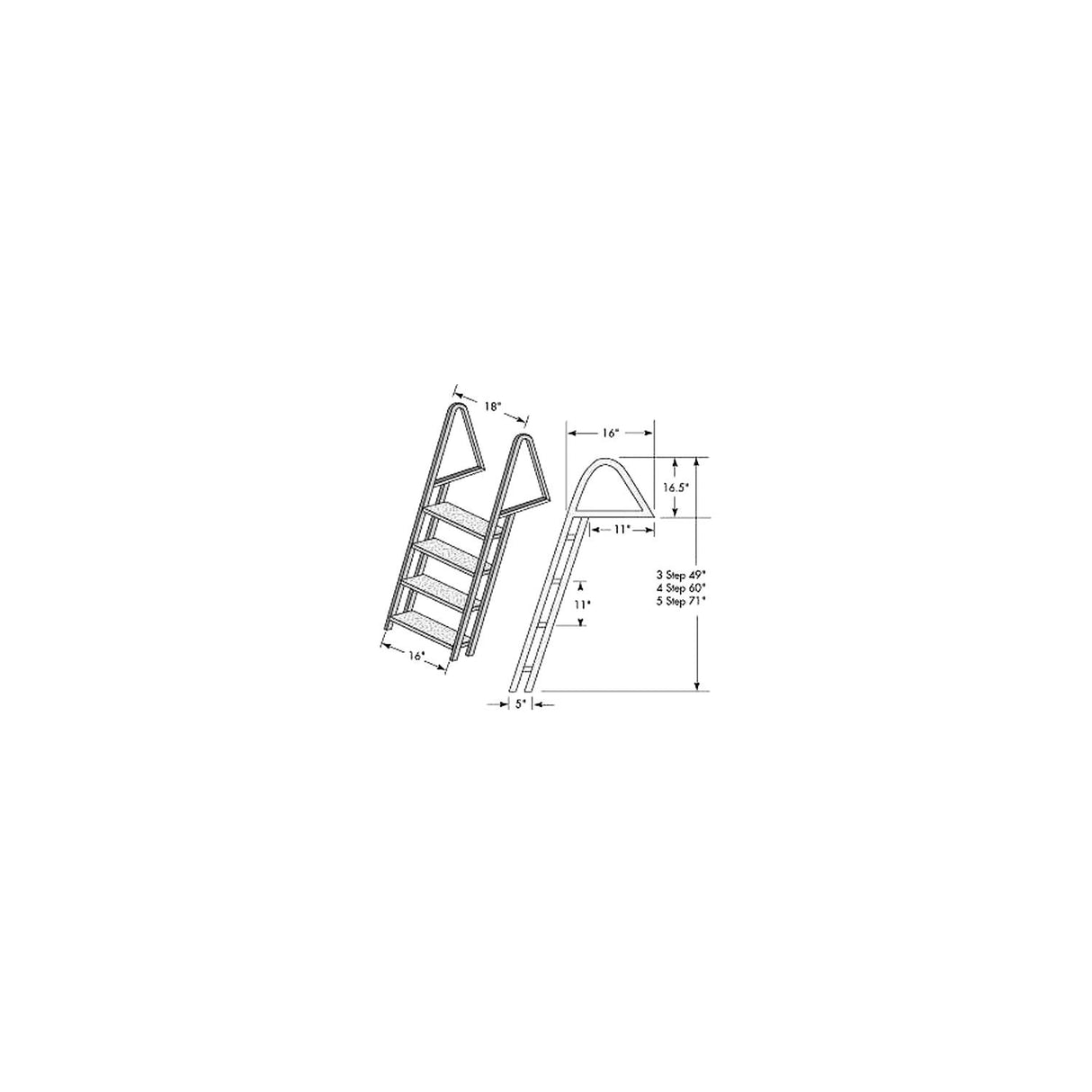 Tiedown Engineering Tie Down Engineering Galvanized Dock Ladder - 28273 - official Tie Down Engineering product image 3