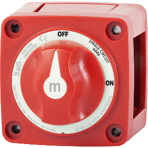 Blue Sea Systems Blue Sea 6006 m-Series (Mini) Battery Switch Single Circuit ON/OFF Red