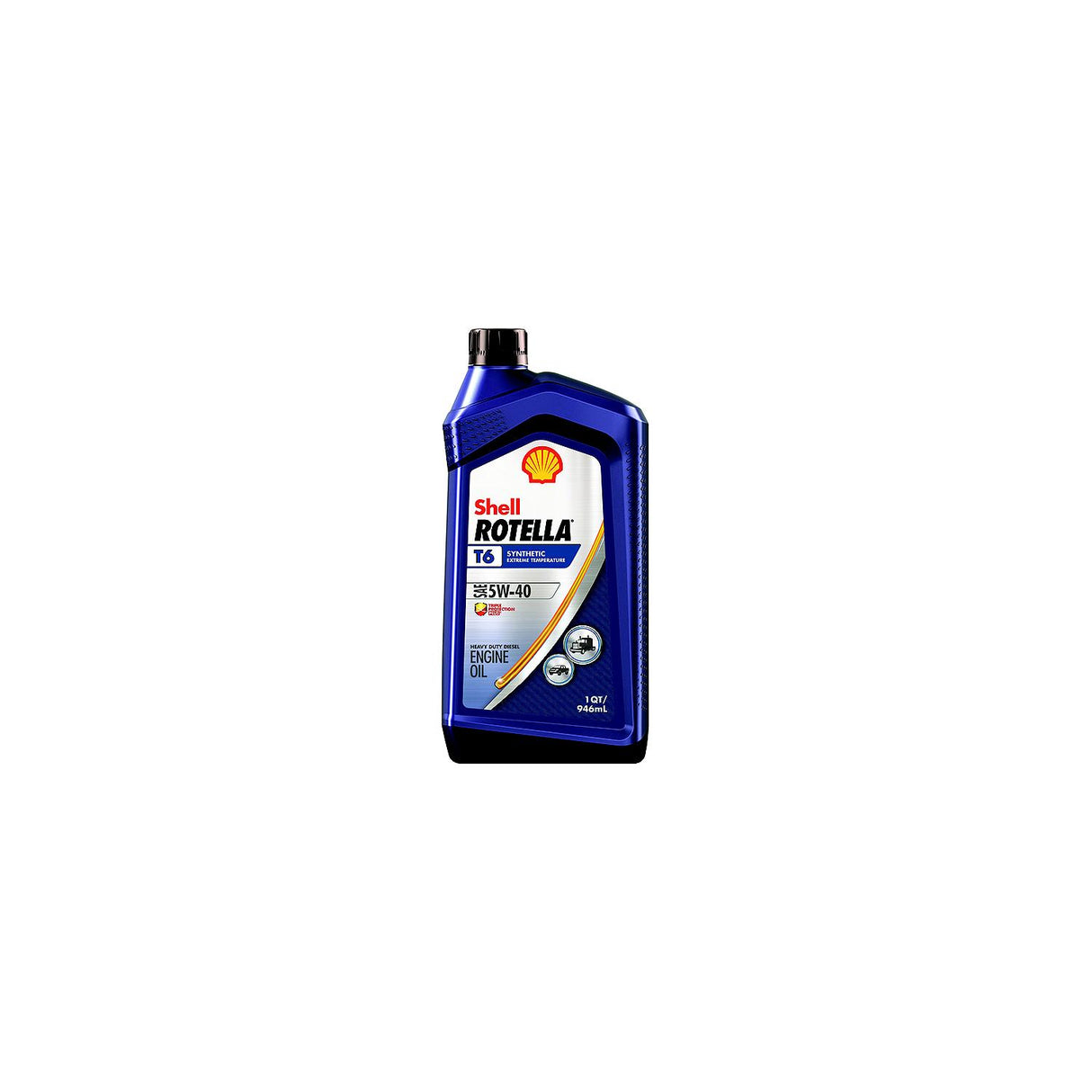Shell Oil Shell 550049479 Rotella® T6 Synthetic Heavy Duty Diesel Engine Oil, 5W-40, Qt - 550049479