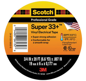 3M Scotch Super 33+ Vinyl Electrical Tape (3/4" x 20') - 6130 - image 1