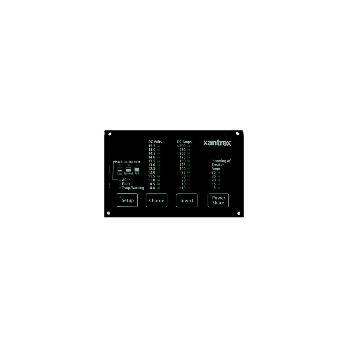 Xantrex Heart FDM-12-25 Remote Panel, Battery Status Freedom Inverter/Charger Remote Control [84-2056-01] - official Xantrex product image 2