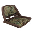 Springfield Marine Traveler Standard Folding Seats - Brown Shell with Mossy Oak Duck Blind Cushion - 1061108-C - image 1