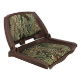 Springfield Marine Traveler Standard Folding Seats - Brown Shell with Mossy Oak Duck Blind Cushion - 1061108-C - image 1