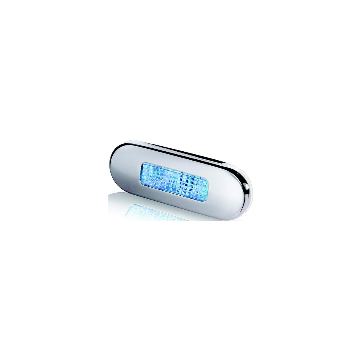 Hella Oblong LED Step Lamp, 12/24V, SS w/Blue LEDs - 959680611