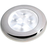Hella Marine Slim Line LED 'Enhanced Brightness' Round Courtesy Lamp - White LED - Stainless Steel Bezel - 12V [980500521] - official Hella Marine product image 3
